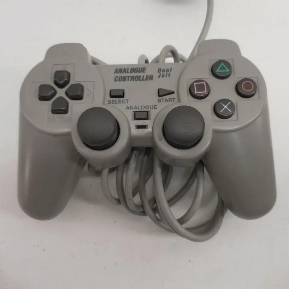 Playstation 1 PS1 Analogue Controller Dual‎ Jolt Turbo Gray Tested & Working